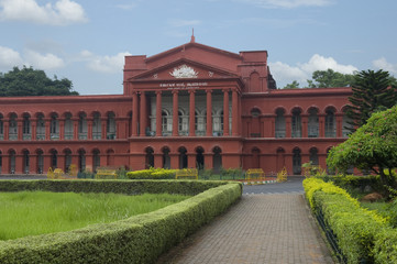 Fototapeta na wymiar Karnataka High Court,Bangalore,Karnataka,India