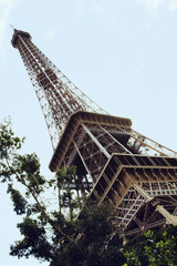 Low angle view of a tower,Eiffel Tower,Paris,France