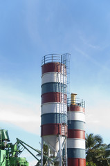 Low angle view od storage tanks, Tirupati, Andhra Pradesh, India