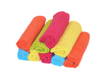Selection of microfiber napkins of different colors - 49897464