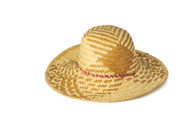 Weaving hat isolated on white background