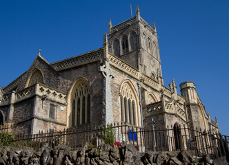 Axbridge village Church Somerset England