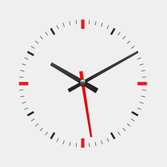 Wall clock on white