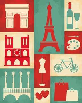 Retro Paris Poster