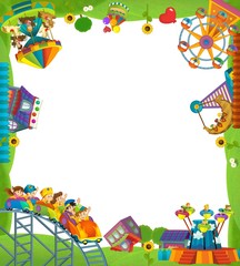 Naklejka premium The funfair - playground - the framing for misc usage