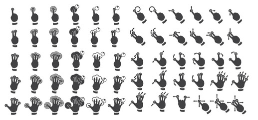 Vector set of multitouch gestures