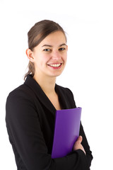 Obraz premium Young attractive business woman smiling