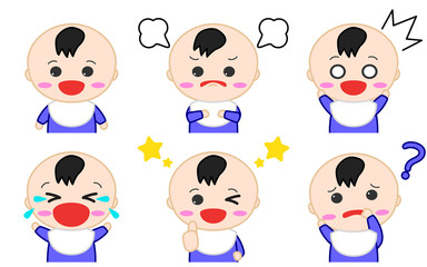 赤ちゃんイラスト　表情