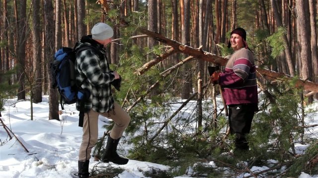 lumberjack and a tourist