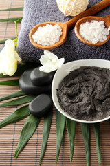 Composition with cosmetic clay for spa treatments,