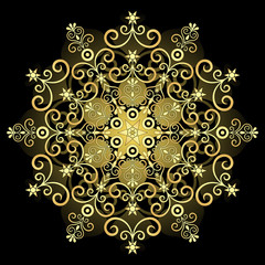 Gold vintage snowflake