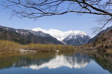 Mountain Range reflected in lake