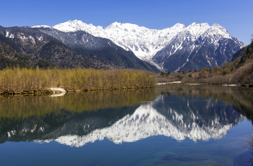 Mountain Range reflected in lake