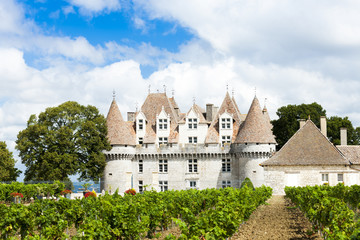 Fototapeta na wymiar Monbazillac Zamek z winnicy, Akwitania, Francja