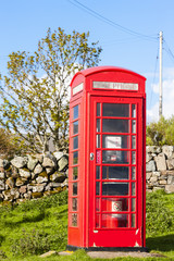 telephone booth, Clashnessie, Highlands, Scotland