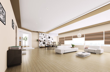 Modern Wohnzimmer interior 3d render