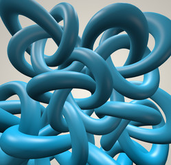 Torus Knot background.Gordian Knot