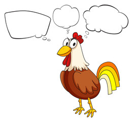 A rooster and the empty callouts