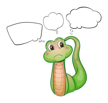 A thinking green worm
