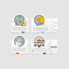 Vintage icons set with image slider menu