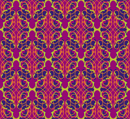 Retro seamless pattern. floral background. Vintage Ornament.