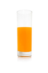 orange juice isolated on white background
