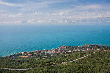 Fototapeta na wymiar Widok South Coast Krym z Ai-Petri