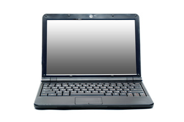 Modern laptop  on white background