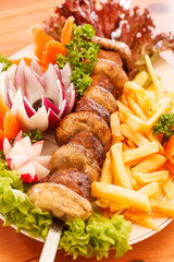 kebab on skewers