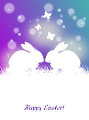 Ostergruß mit Häschen