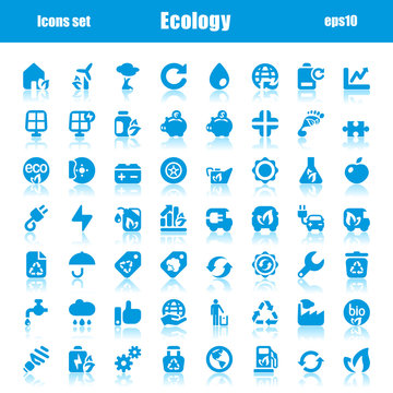 icons ecology blue reflex