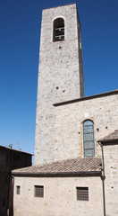 Fototapeta na wymiar Turm und Festung, Historisches San Gimignano, tuscan, Italien