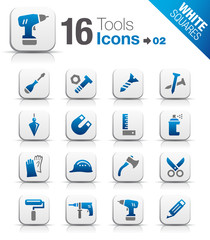White Squares - Tools and Construction icons