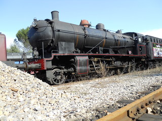 Fototapeta na wymiar Locomotive à vapeur