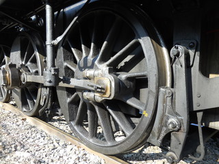 Roue de train à vapeur