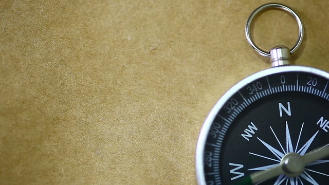 Black compass pointing north.