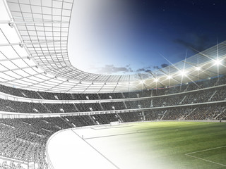 Stadion 3D CAD Rendering © OH