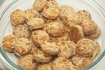 Fresh scones.Traditional hungarian cake:pogacsa.