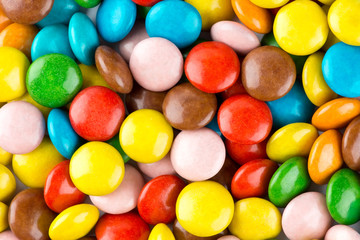 Closeup of colorful candies