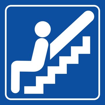 CARTELLO UBICAZIONE MONTA SCALE DISABILI