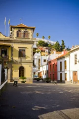 Tischdecke colorful historic town Teror in Grand Canaria Island, Spain © anilah