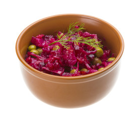 Vinaigrette Russian beetroot salad