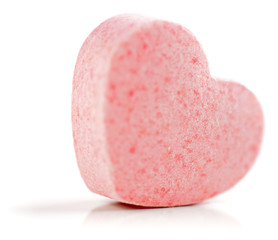Sweet hearts shaped pink Sugar Pill. Soft Focus. - 49921697