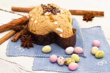 dove with easter chocolates-colomba pasquale
