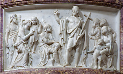 Verona - Relief of St. John - San Alessandro della Croce