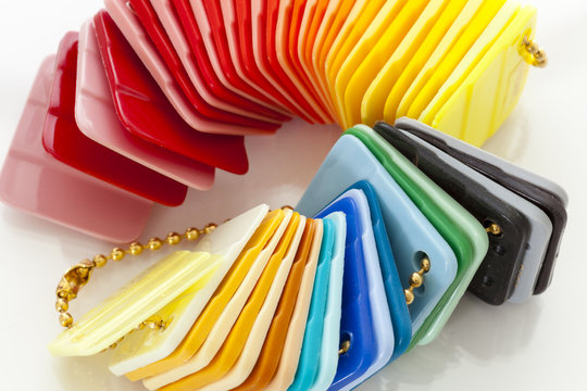 Colorful plastic sampler sheets