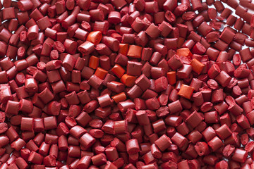 Red plastic masterbatch granules