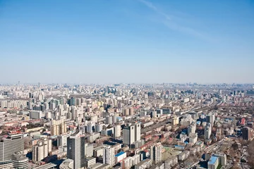 Meubelstickers airview panorama of Beijing, China © Nastya Tepikina