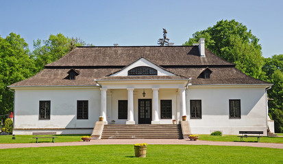 Historic mansion standing in park -Cracow, Krakow, Poland - obrazy, fototapety, plakaty