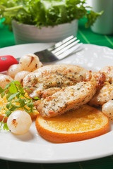 Caribbean style chicken steak